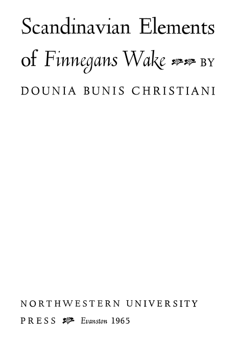 Cover of Scandinavian Elements of Finnegan's Wake