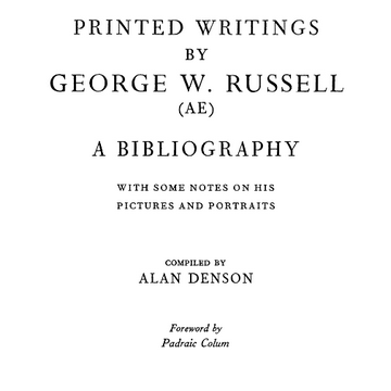 Cover of Printed Writings of George W. Russell (AE)