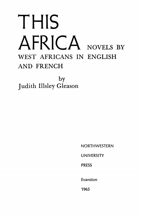 Cover of This Africa